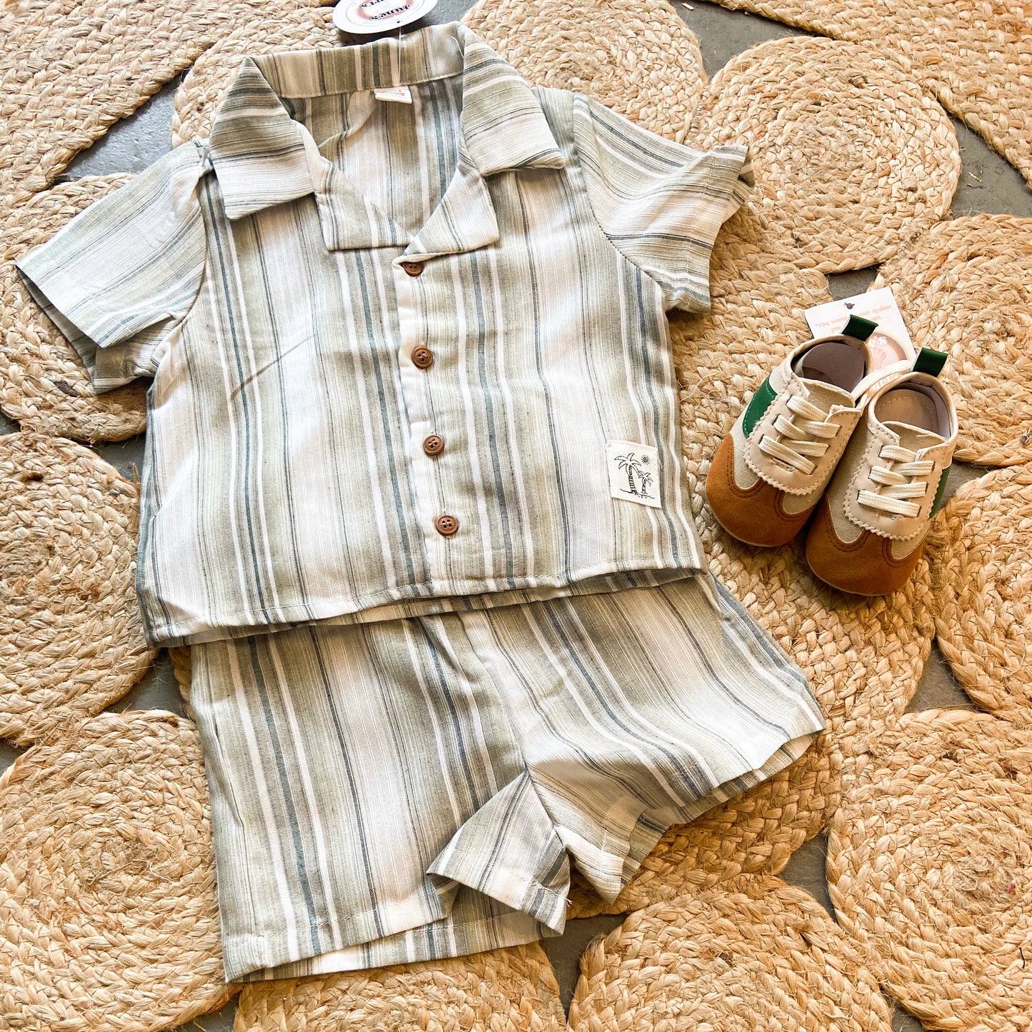 Striped Tropical Boys Set