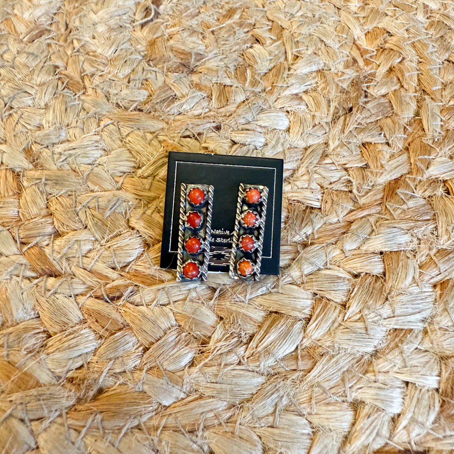 Native Red Coral Earrings