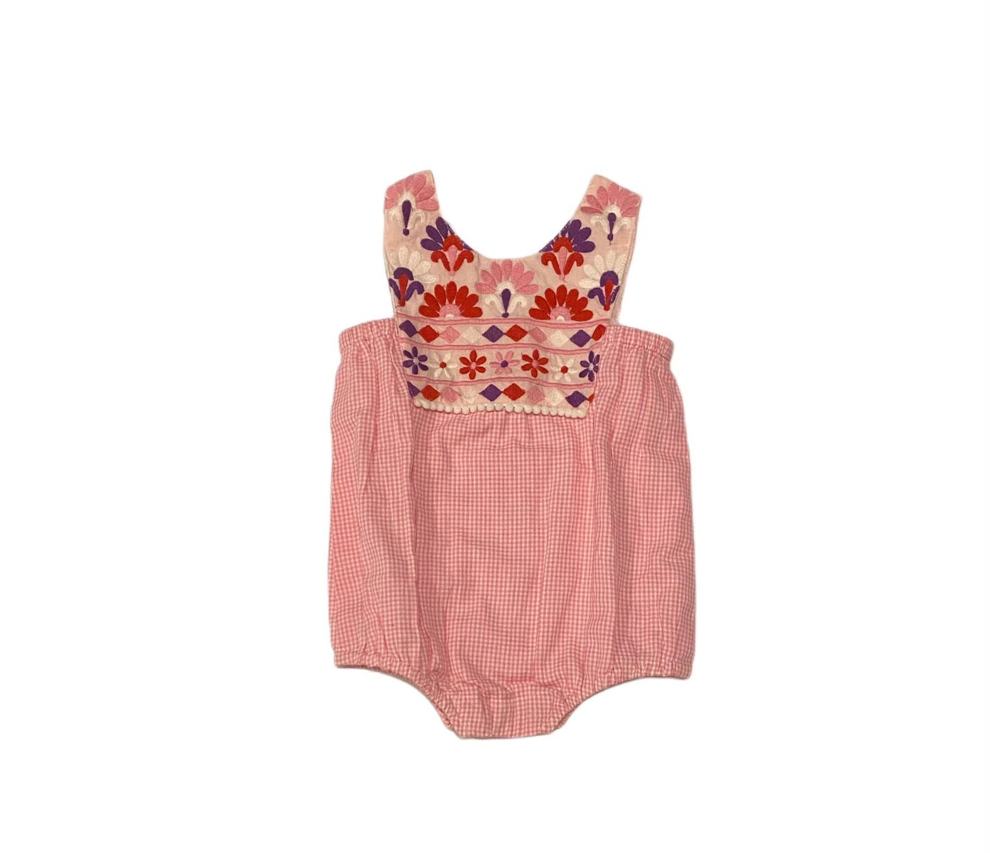 Layla Bubble Pink Gingham: 6M