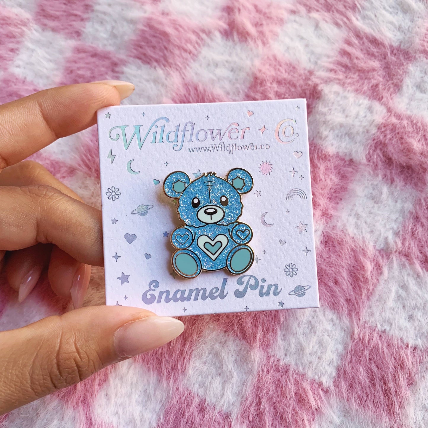 Teddy Bear Pin: Green