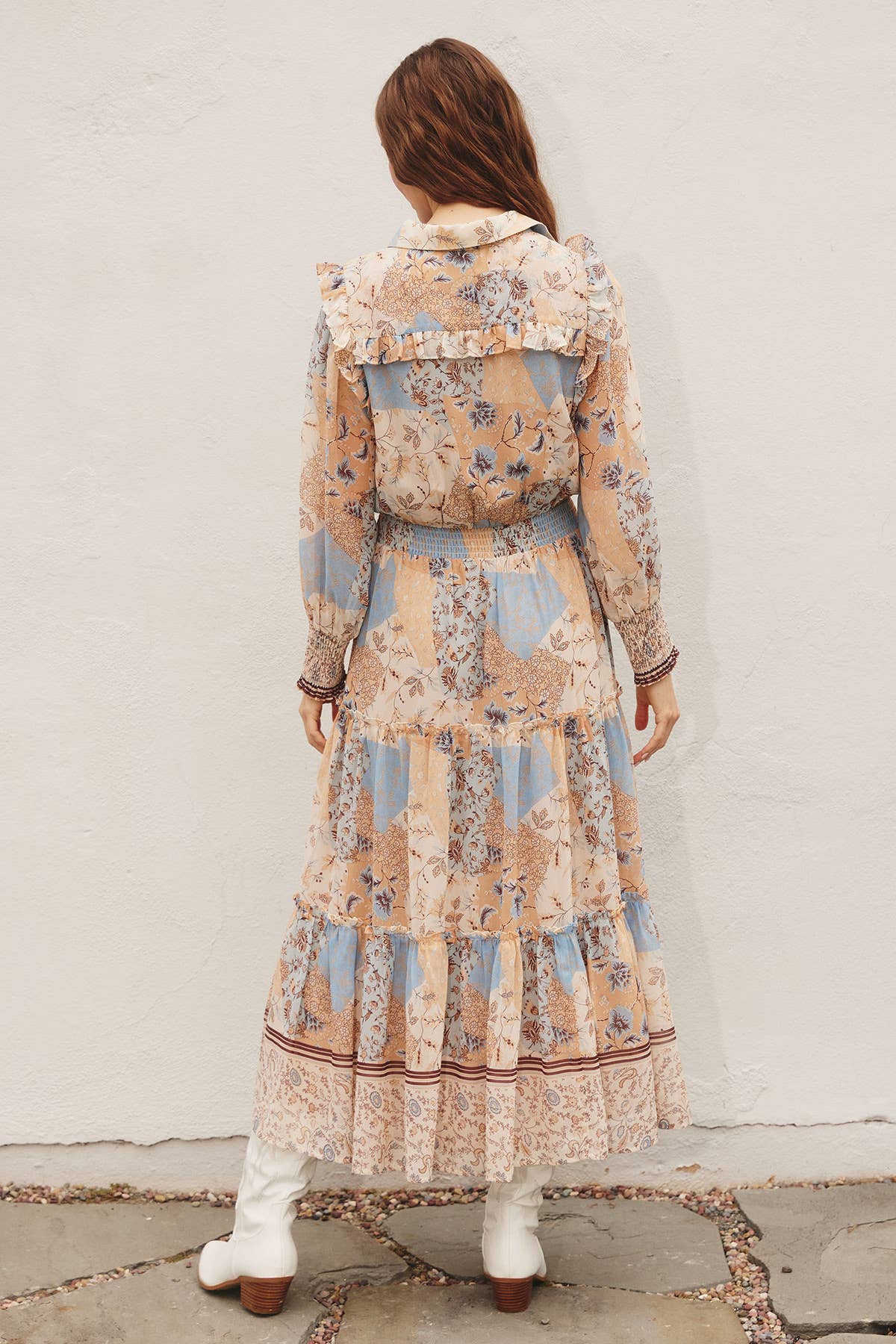 In The Mood Shirred Waist Tiered Dress