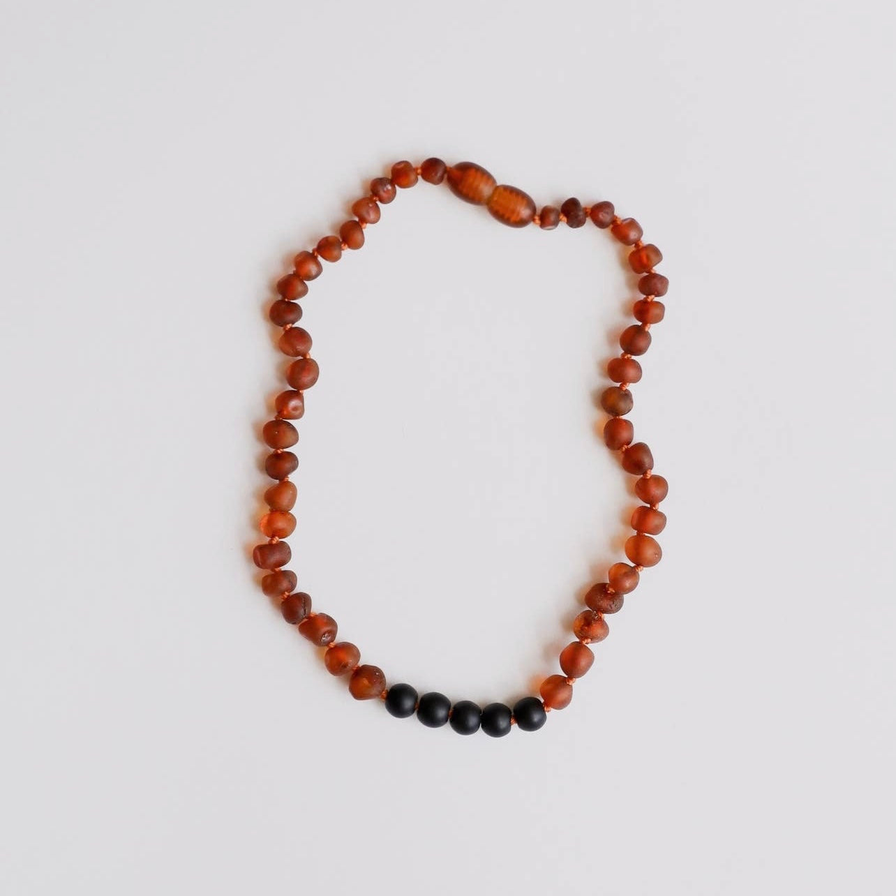 Amber + Shungite Necklace