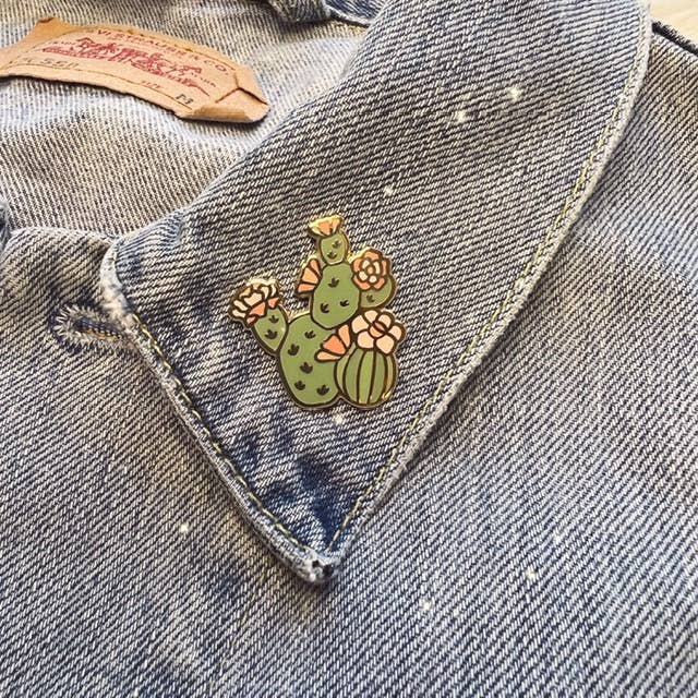 Prickly Pear Cactus Pin