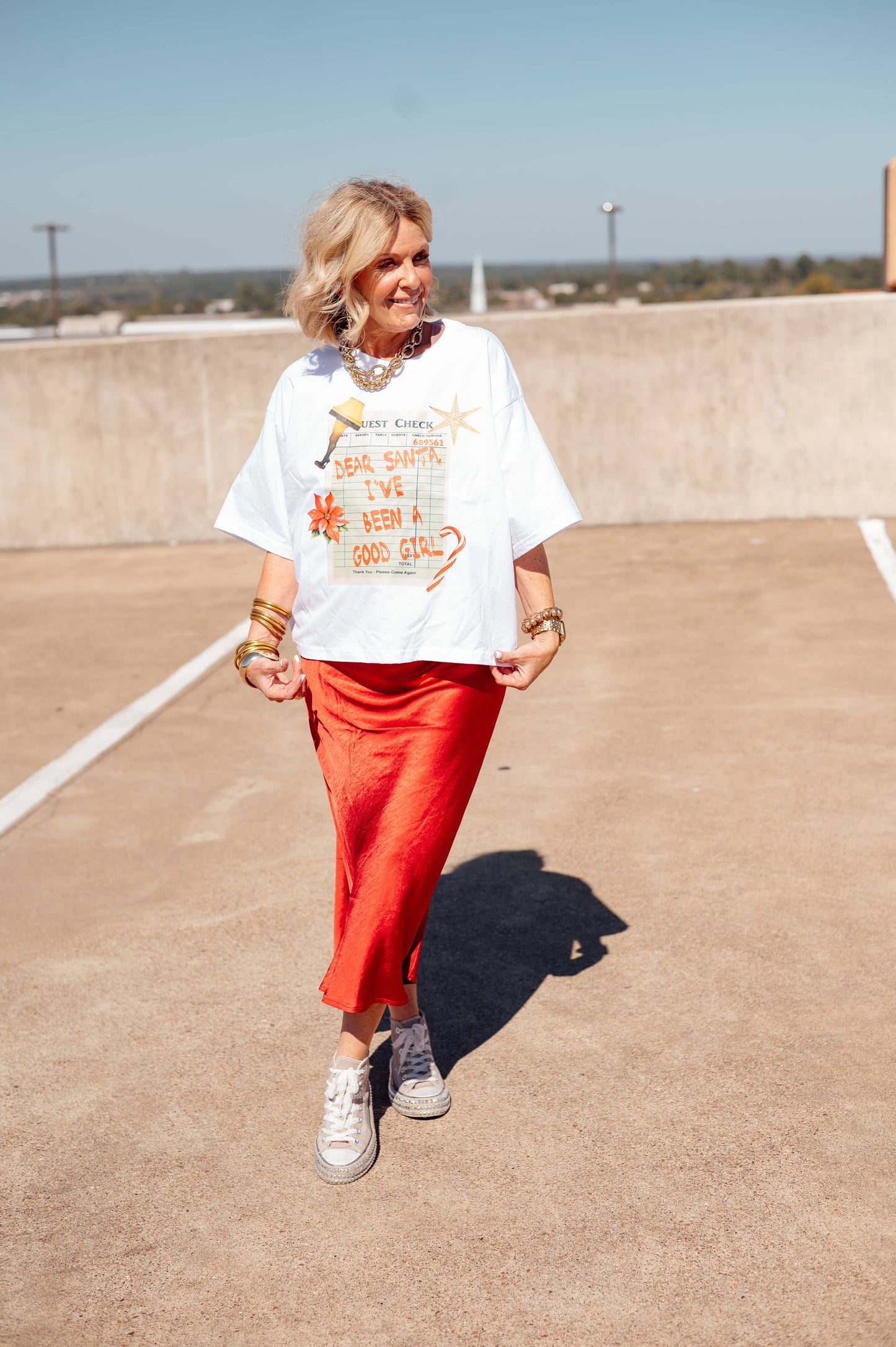 Dear Santa I've Been A Good Girl Graphic Tee