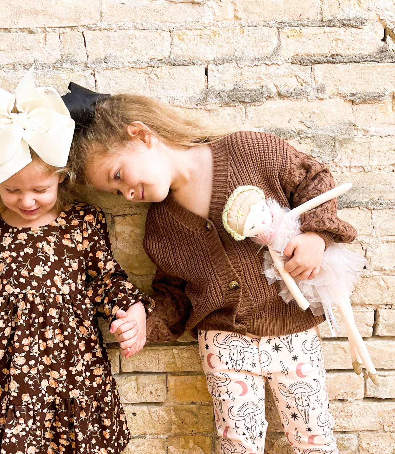 Brown Knit Kids Cardigan