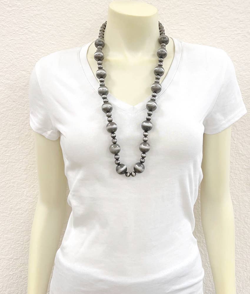 Handmade Very-Big Navajo Bead Necklace