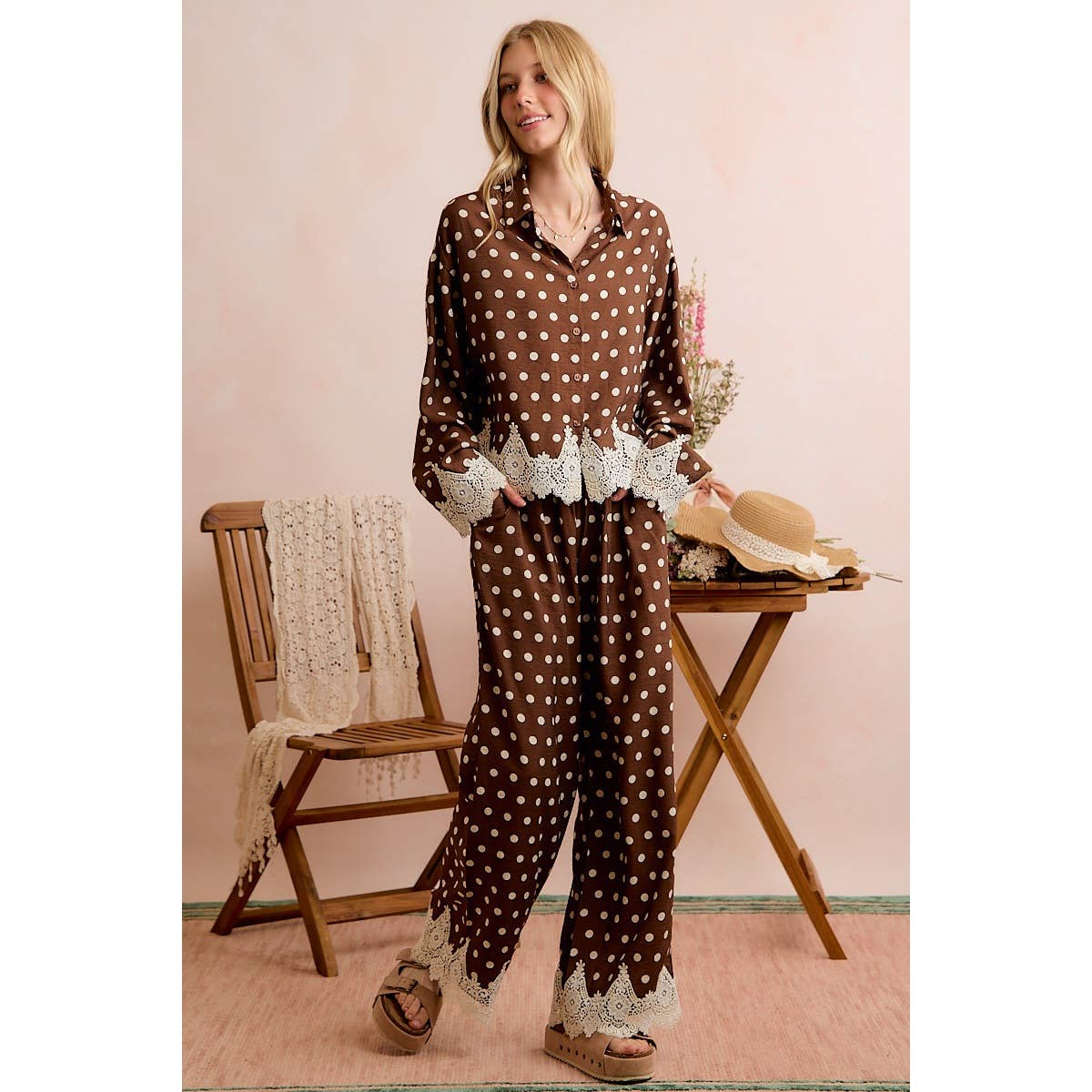 POLKA DOT LACE SET