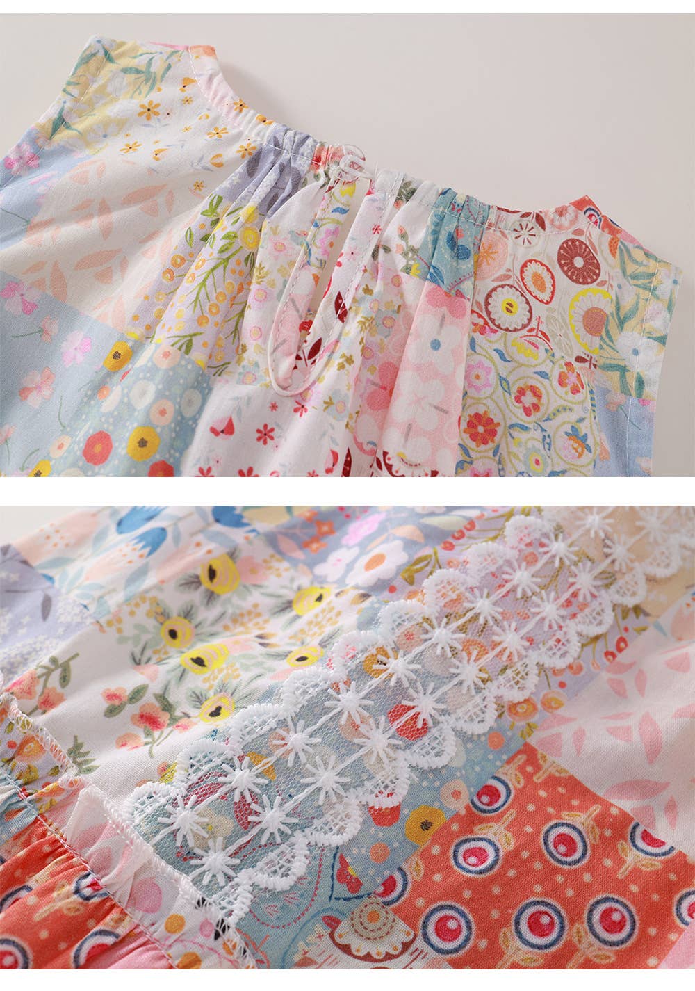 Floral Patched Tulip Dress