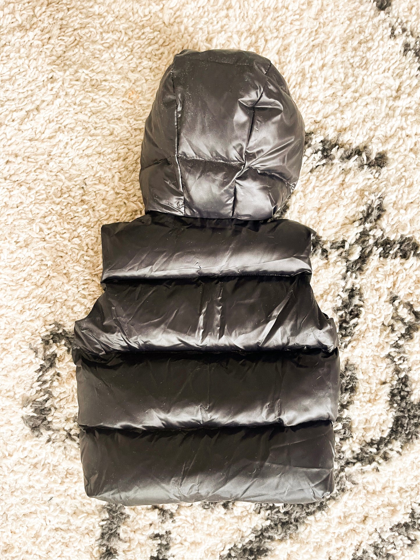 Black puffer vest