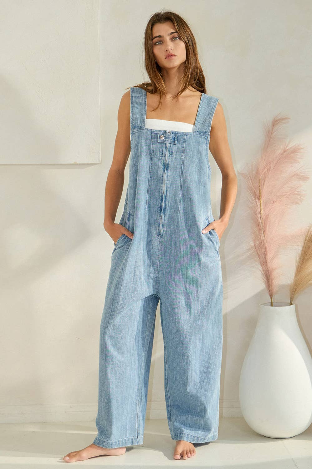Denim Overalls Jumpsuit