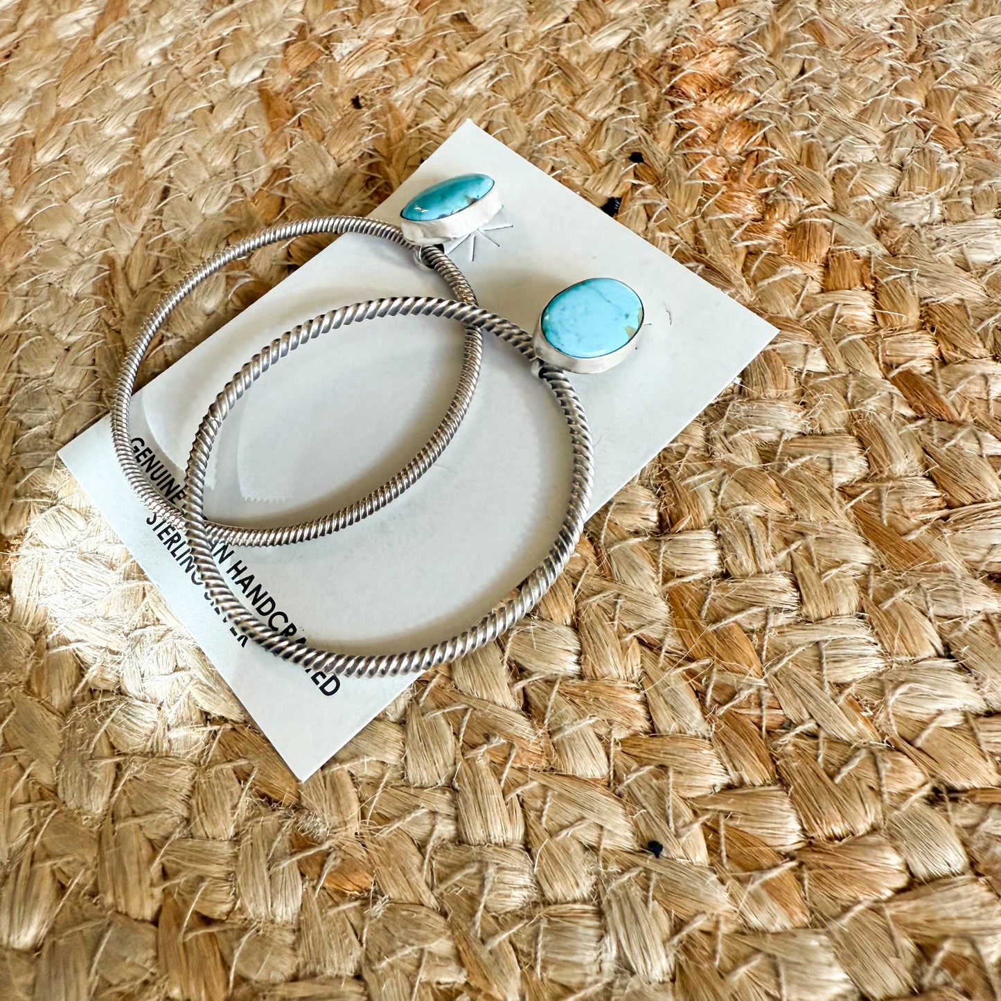 handmade kingman turquoise earring