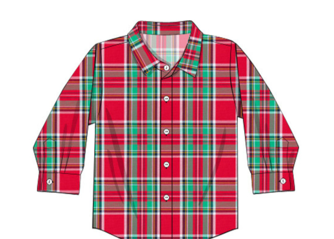 Boys Plaid Button-Up