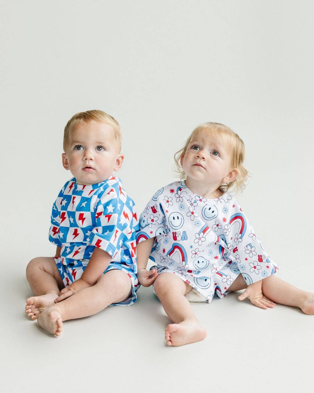 4th of July Kids Shorts Set | Checks & Stars