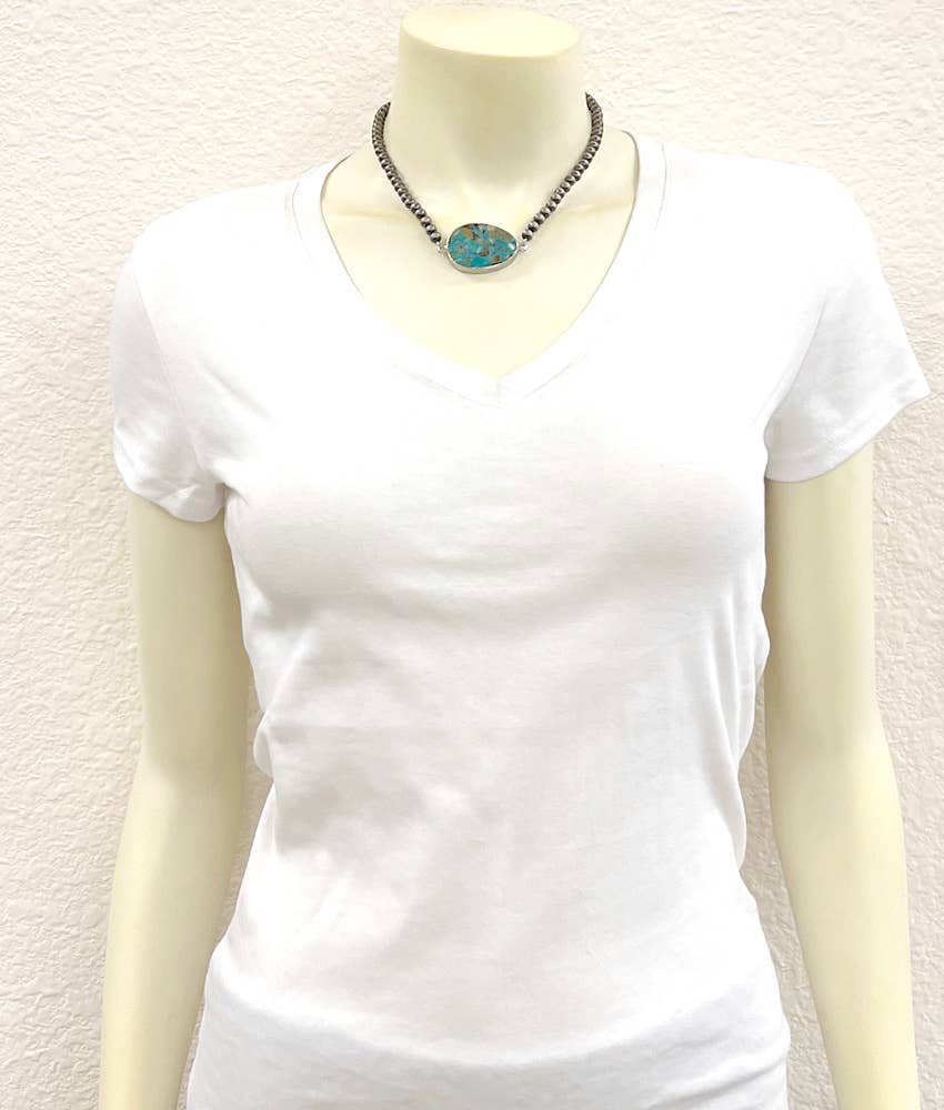 739553, Handmade 15" Navajo Gemstone Necklace