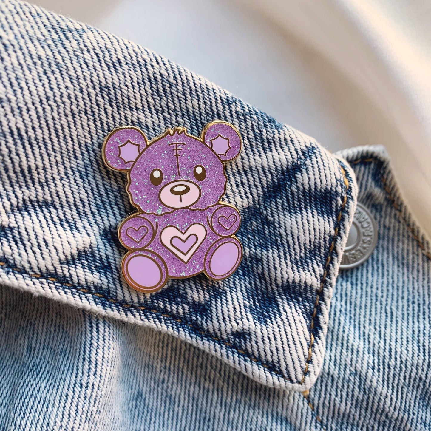 Teddy Bear Pin: Green