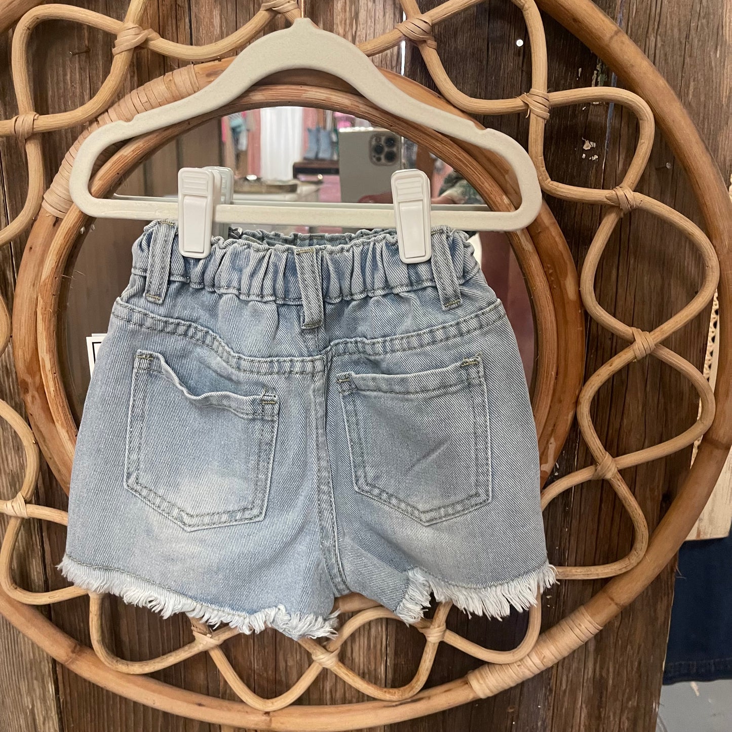 kids blue jean shorts