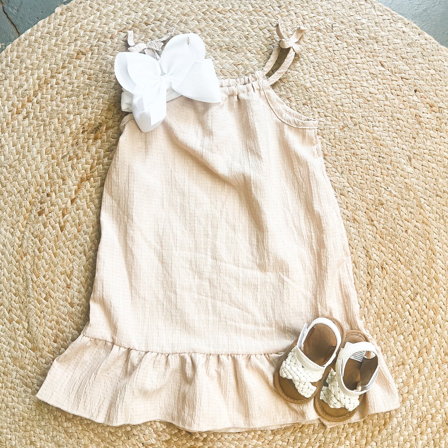 Beige Kids Summer Dress