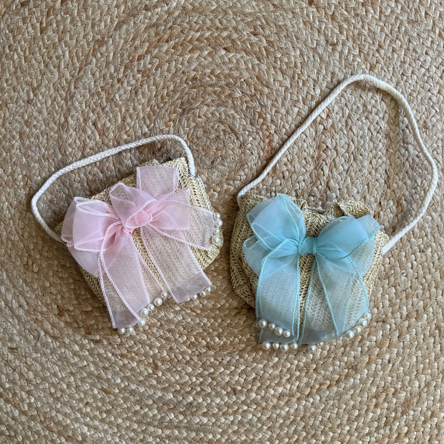 Straw kids purse