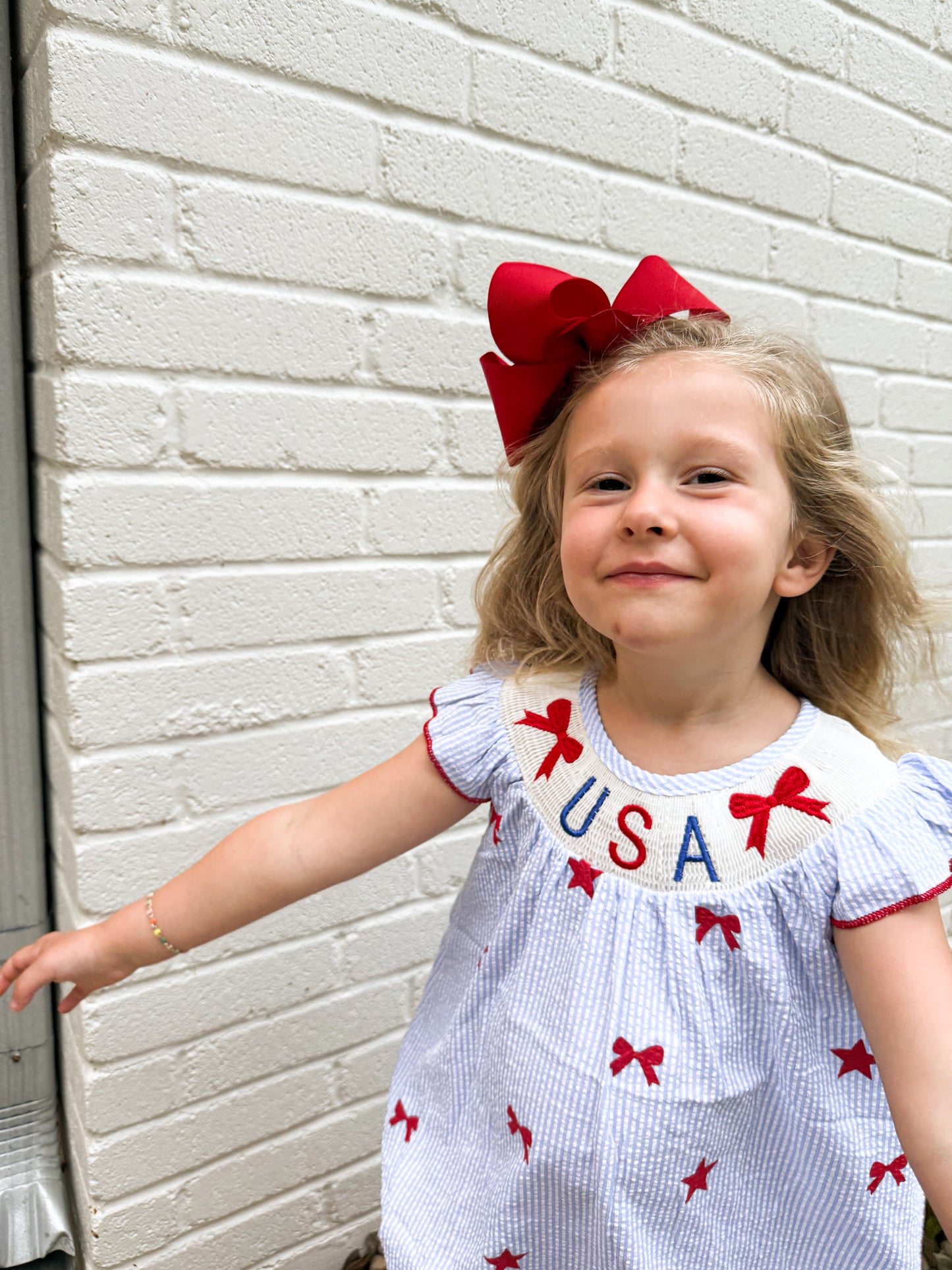 Born in the USA Smocked Dress