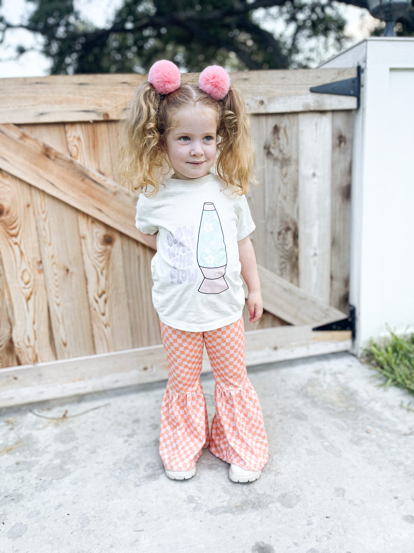 Checkered Peach Bells