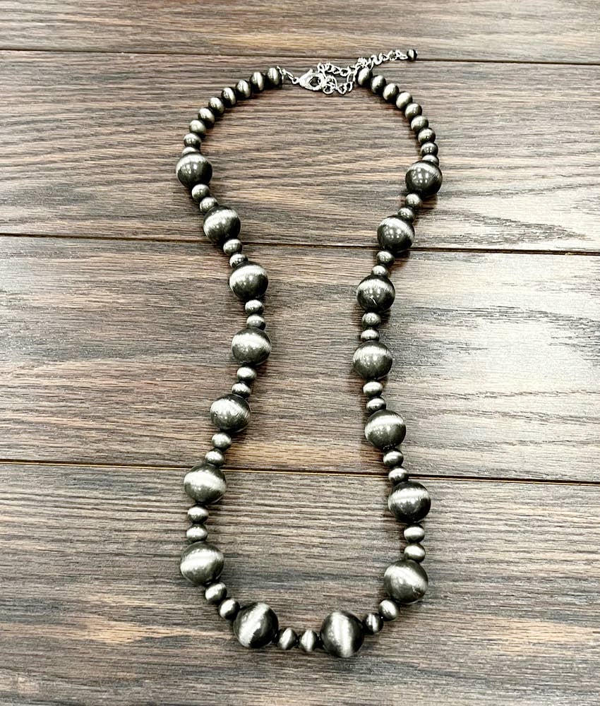Handmade Very-Big Navajo Bead Necklace