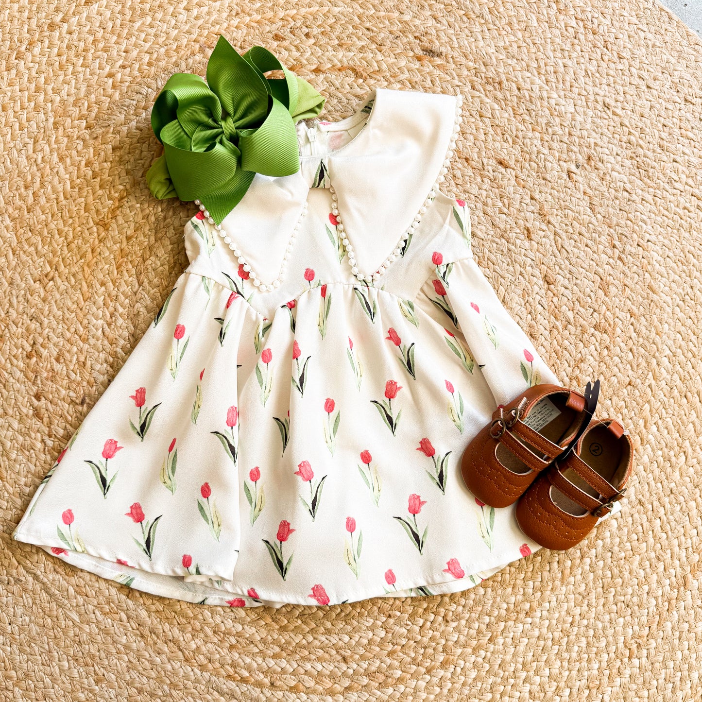 Tulip Pearl Collar Dress