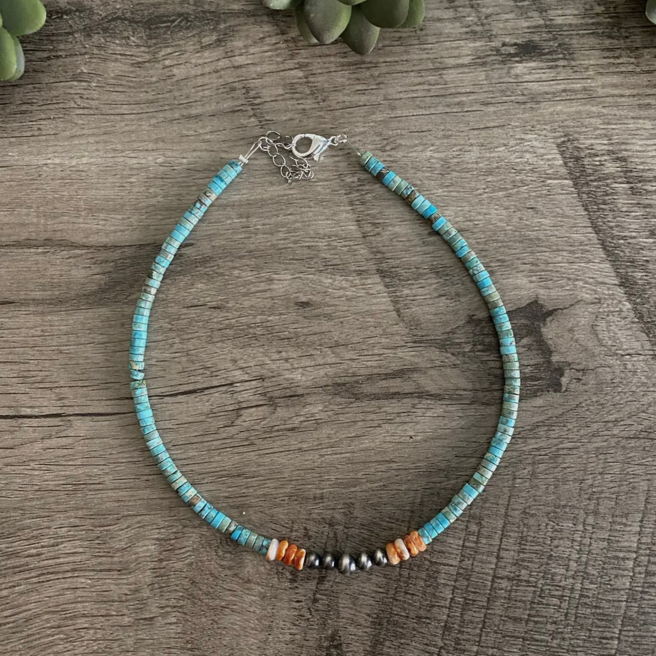 Vibrant Choker Spiny Oyster and Sterling Silver Pearls