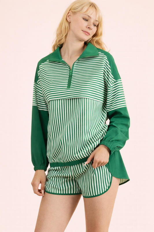Green Stripe Set