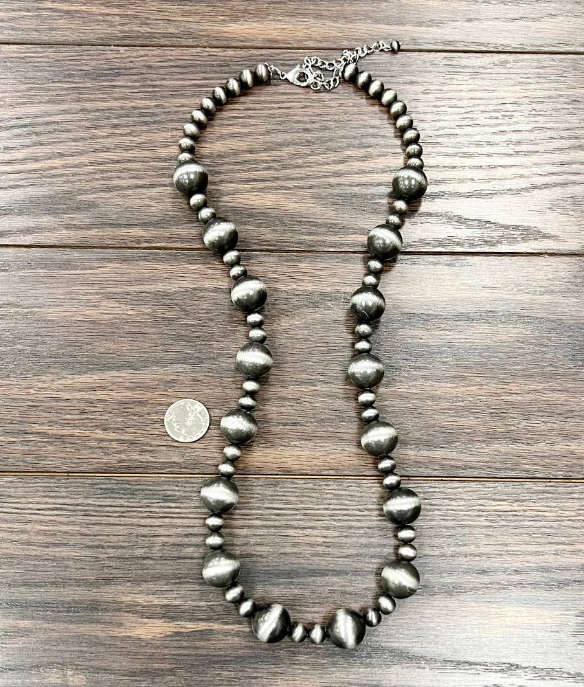 Handmade Very-Big Navajo Bead Necklace
