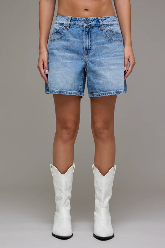 Medium Wash Classic Barrel Shorts