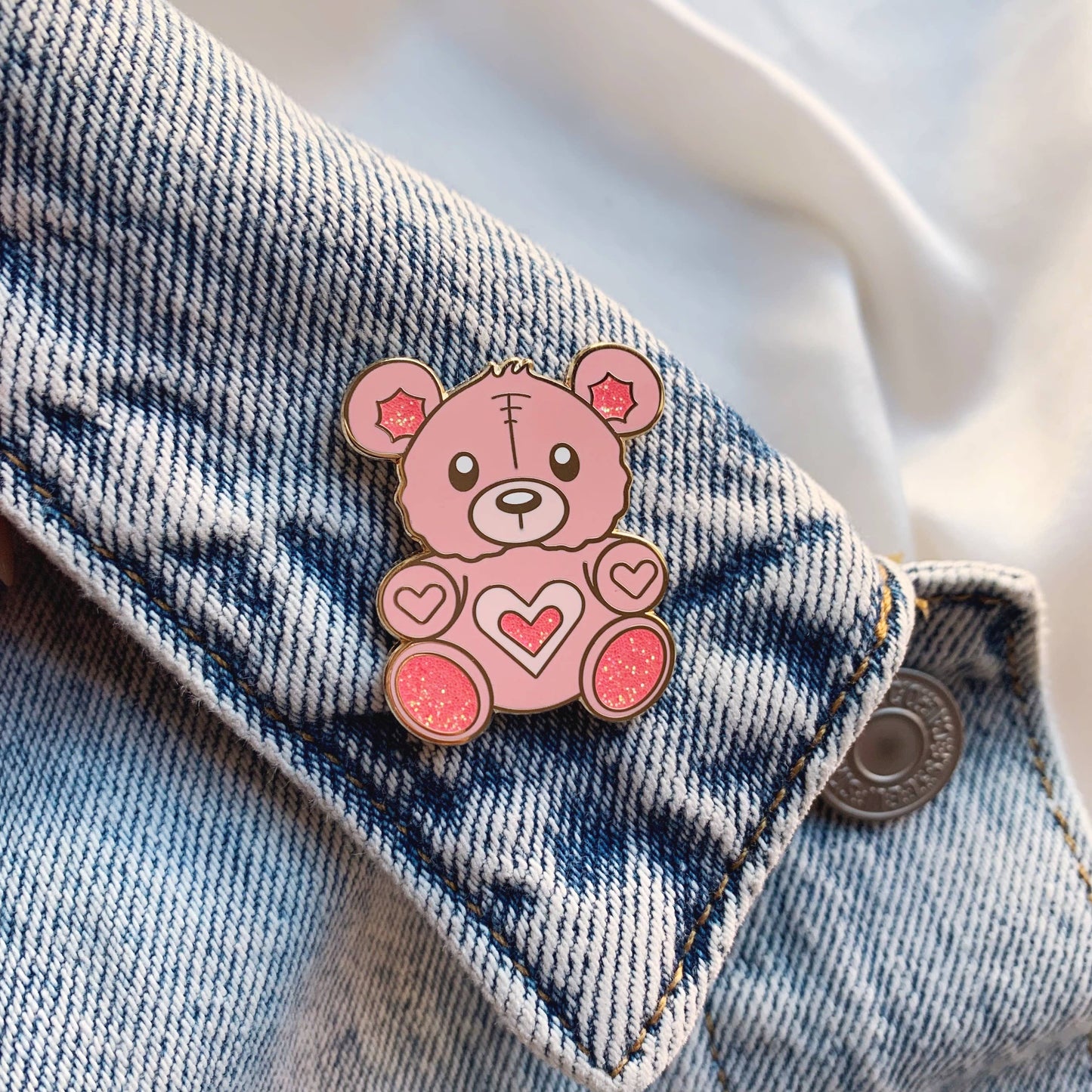 Teddy Bear Pin: Green