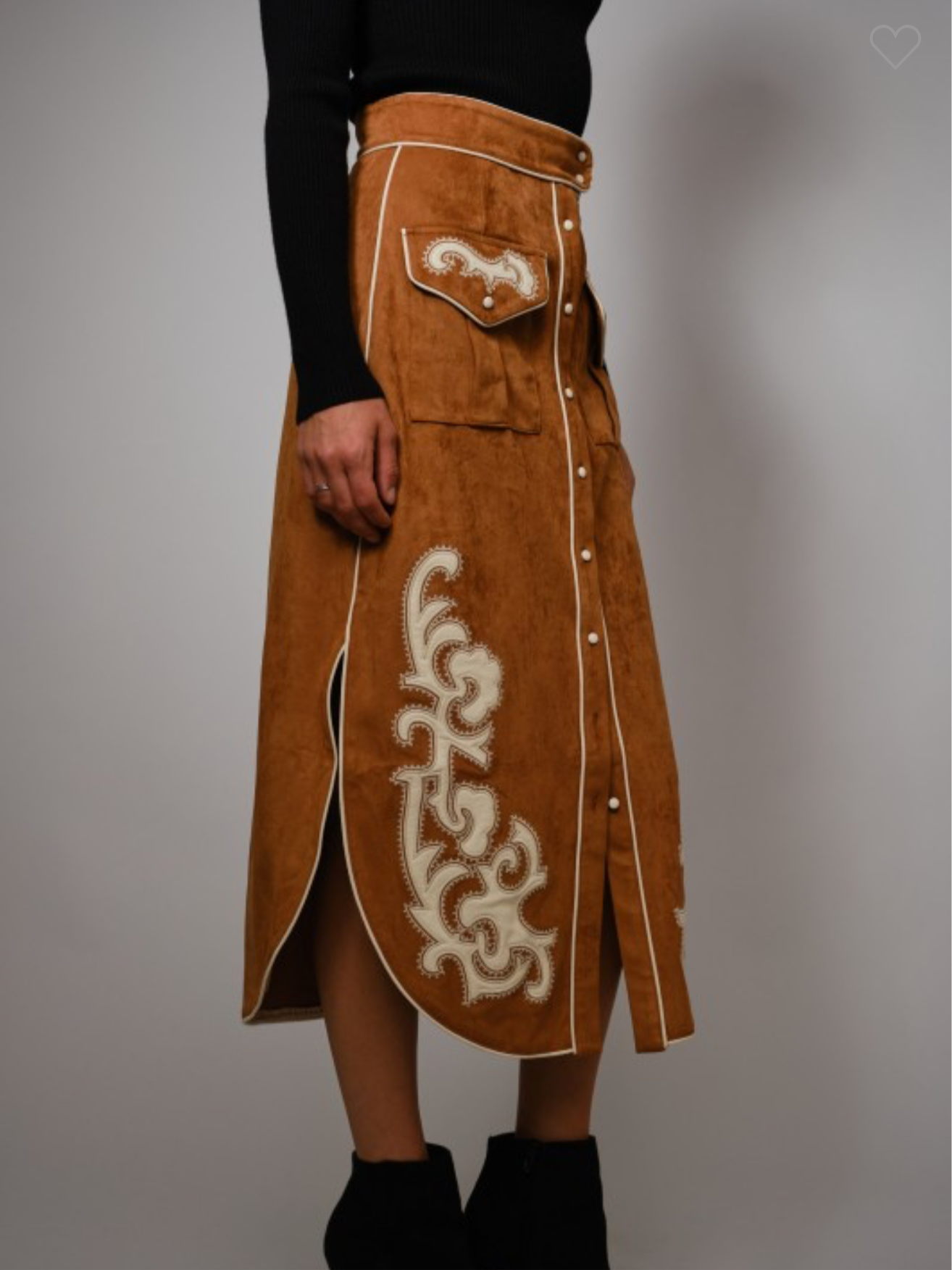 Western Suede Skirt