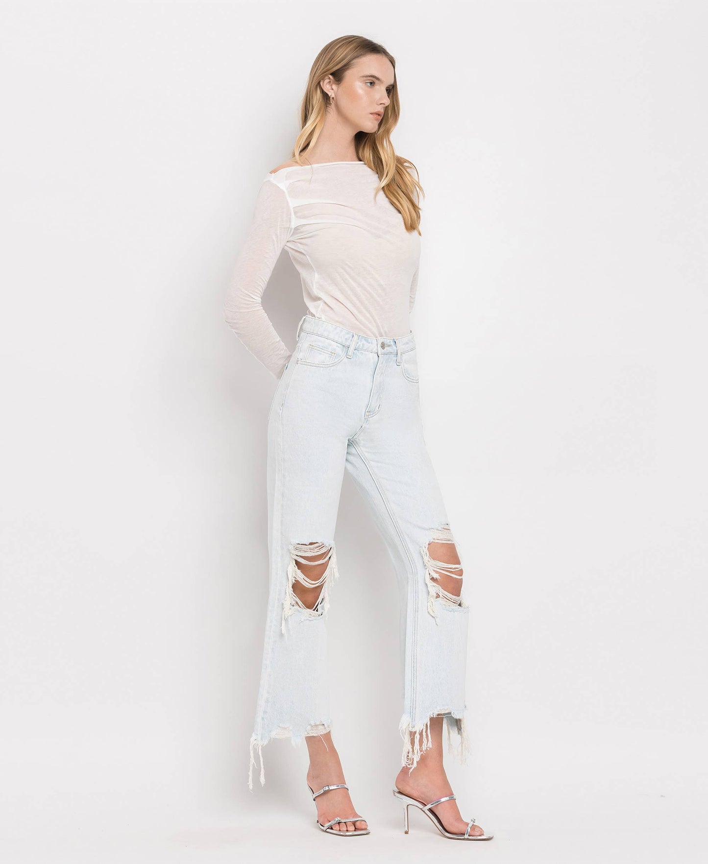 90'S VINTAGE HIGH RISE CROP FLARE