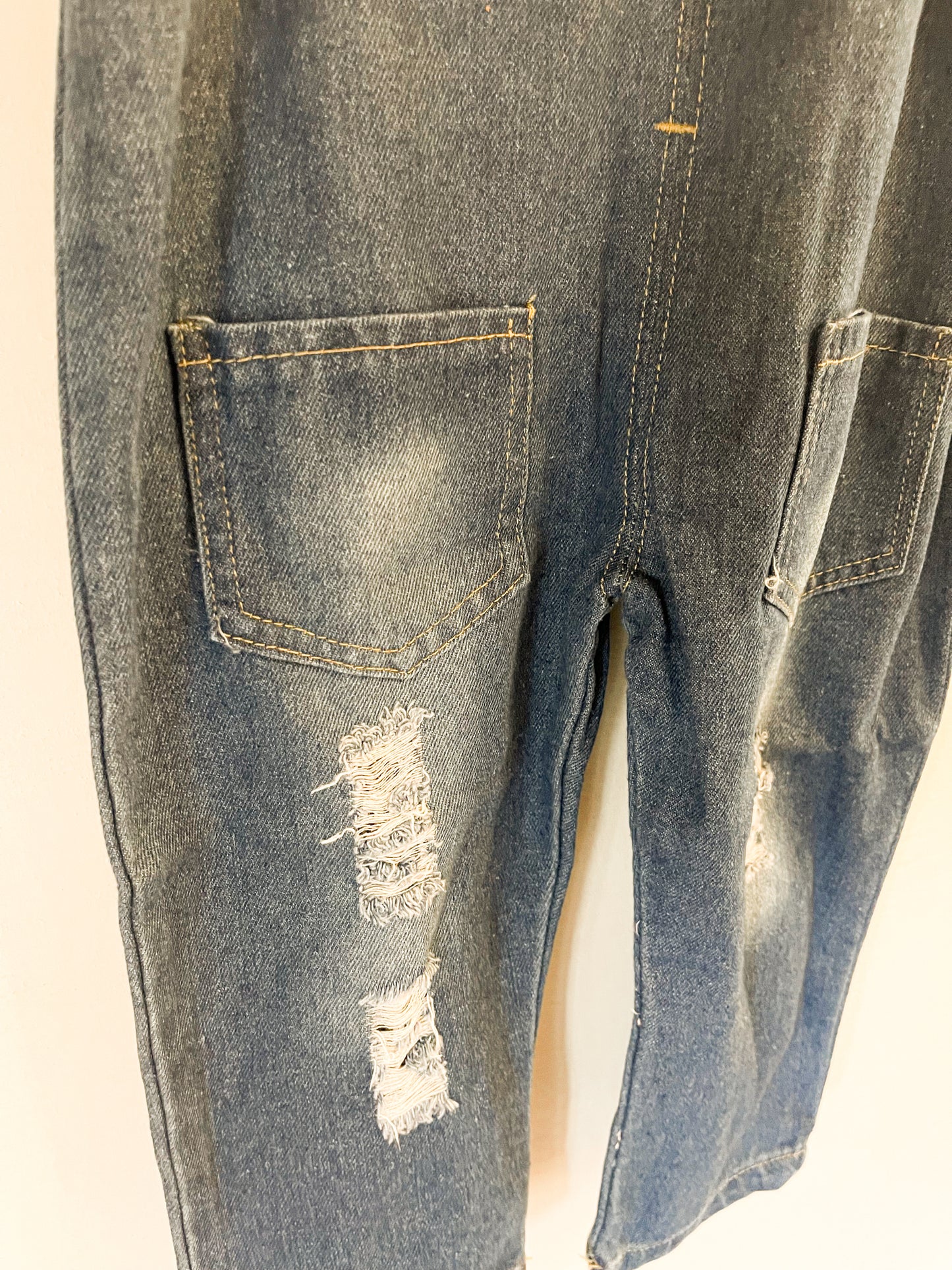 Denim baby overalls