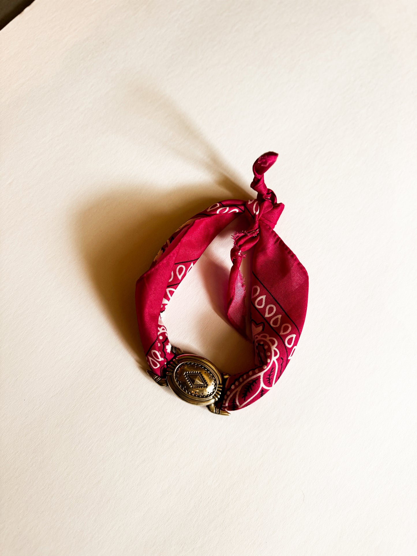 Blush Cowgirl Concho Bandana Necklace