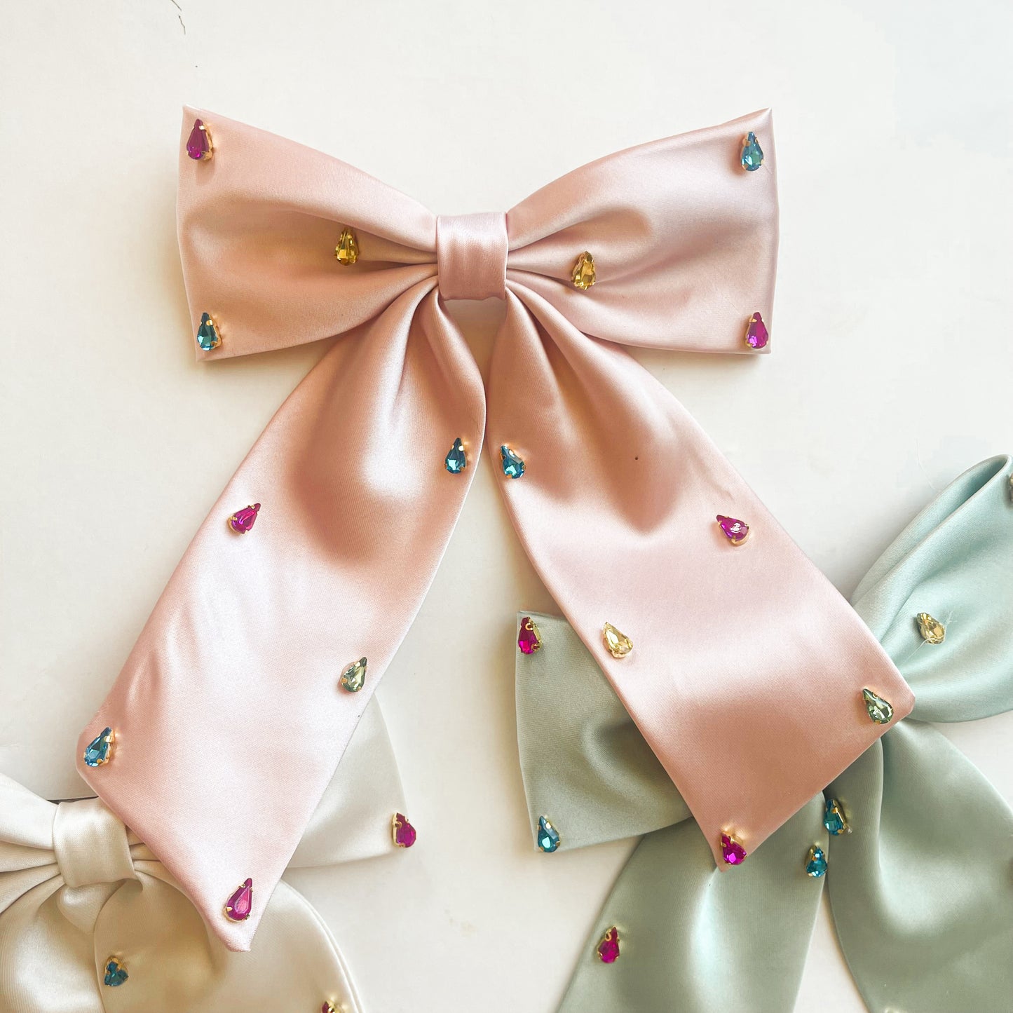 Satin Gem Bows
