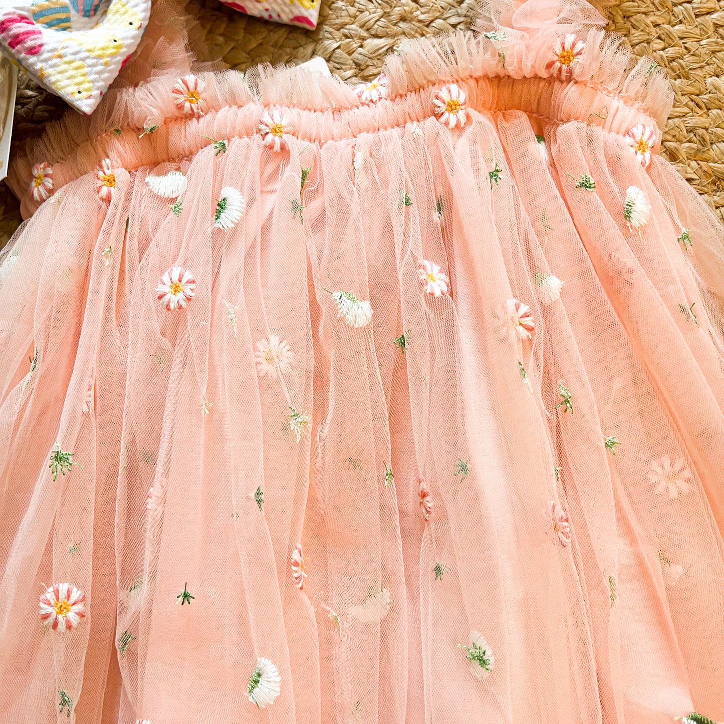 Pink Mesh Daisy Dress