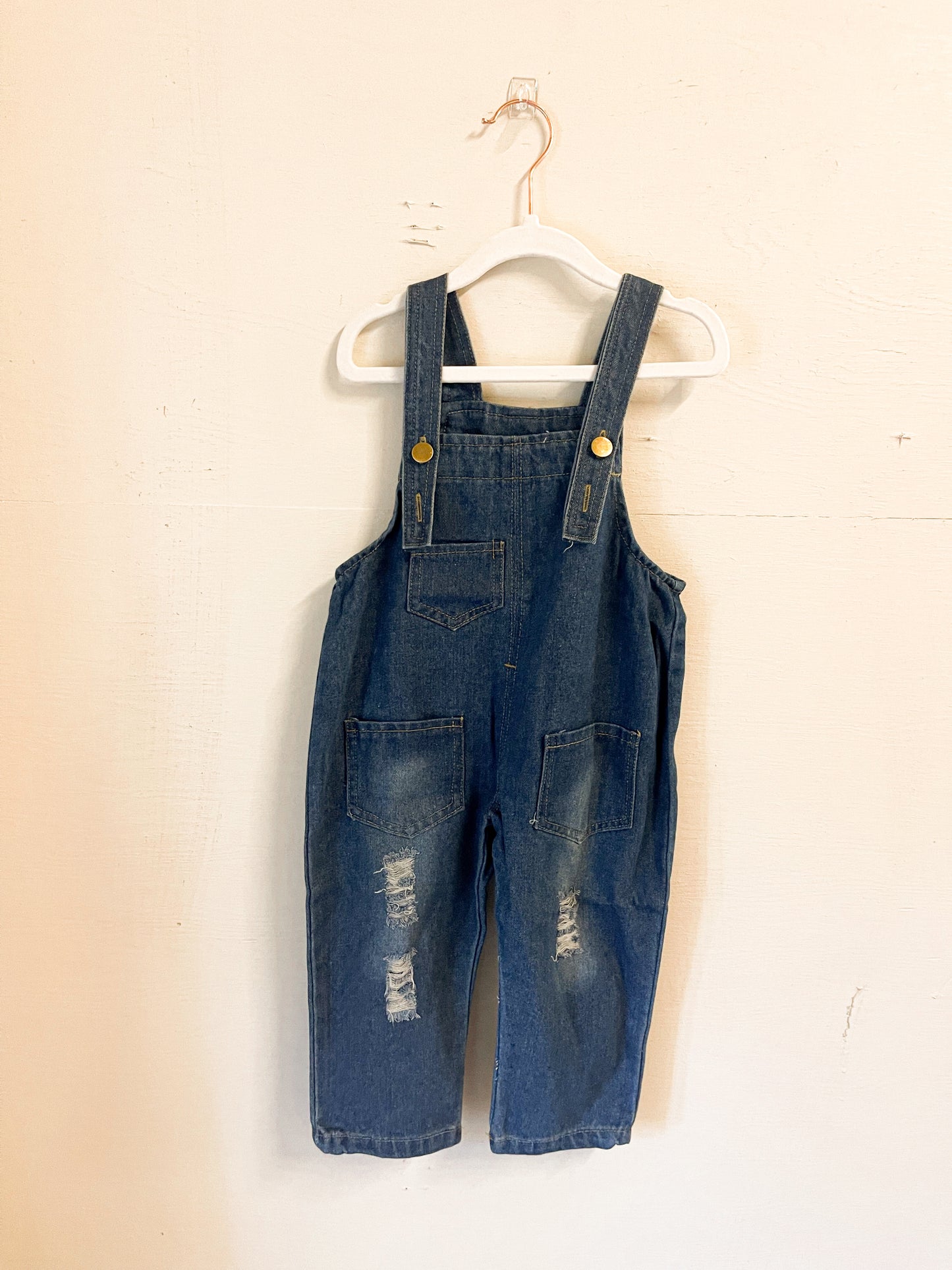Denim baby overalls