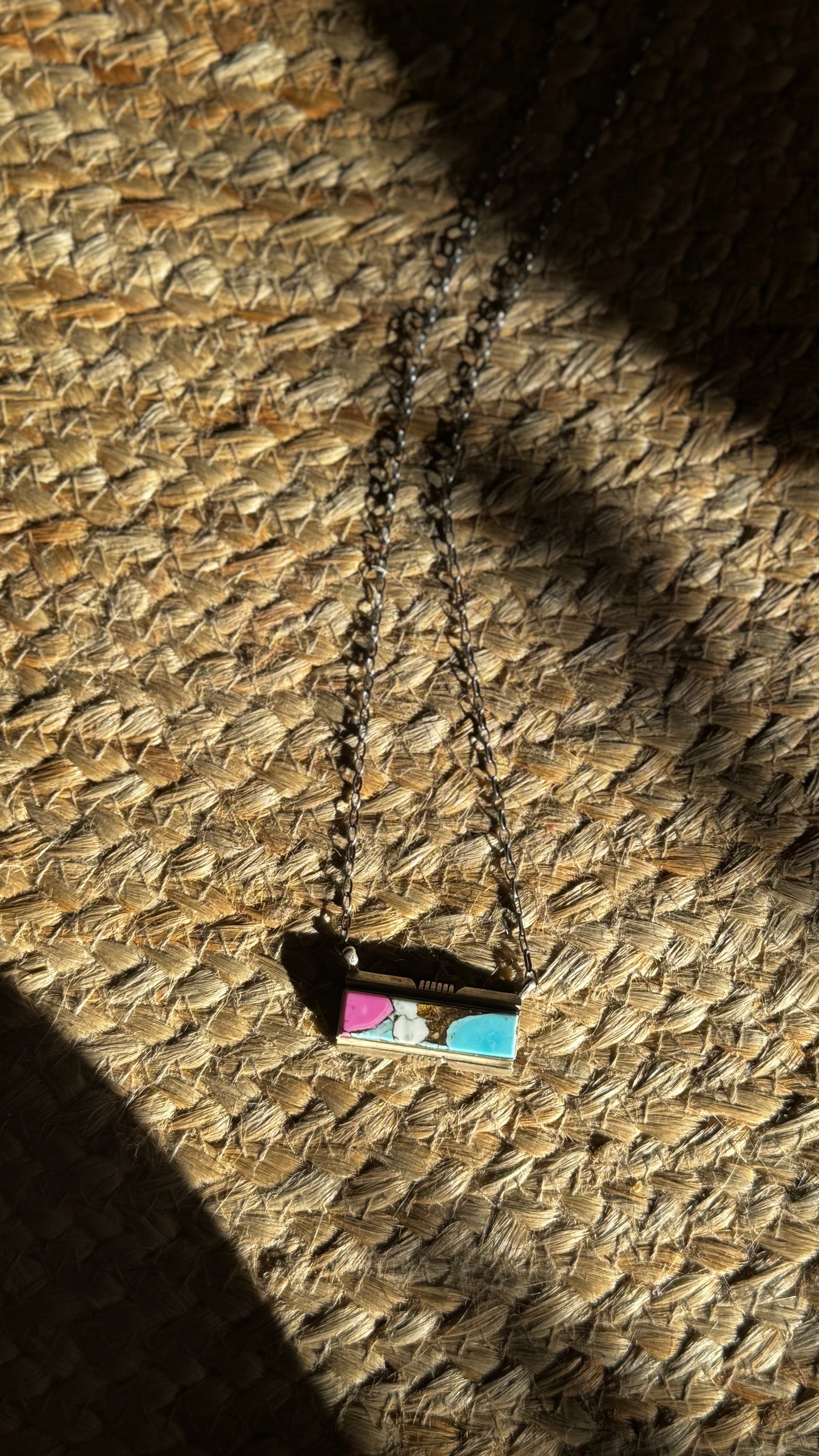 handmade cotton candy bar necklace
