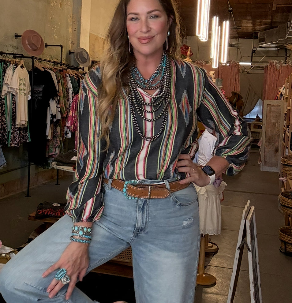 The Aztec Striped Shirt