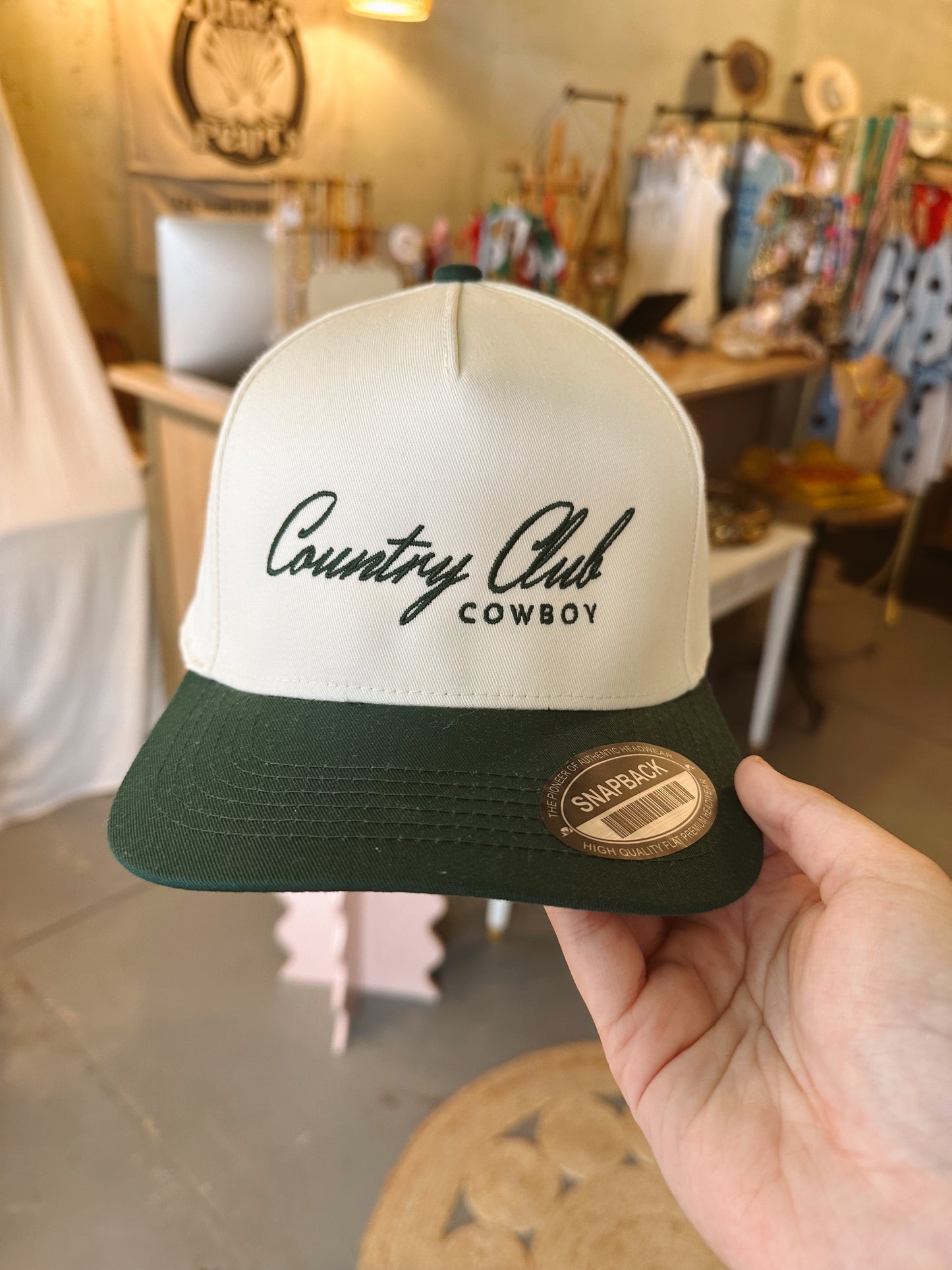 COUNTRY CLUB COWBOY CANVAS TRUCKER HAT