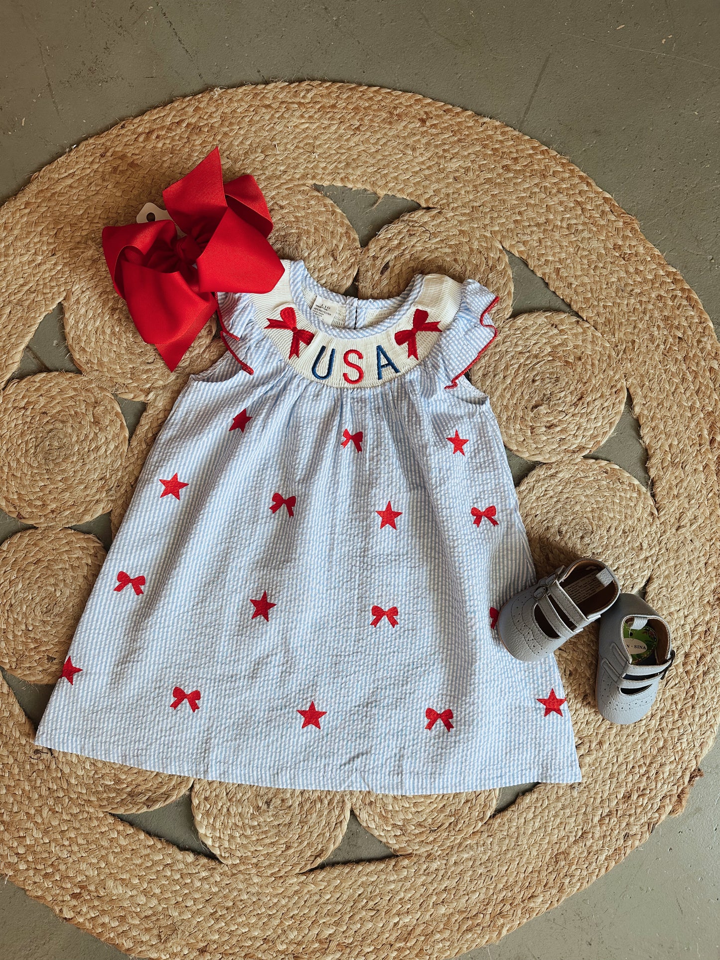 Born in the USA Smocked Dress