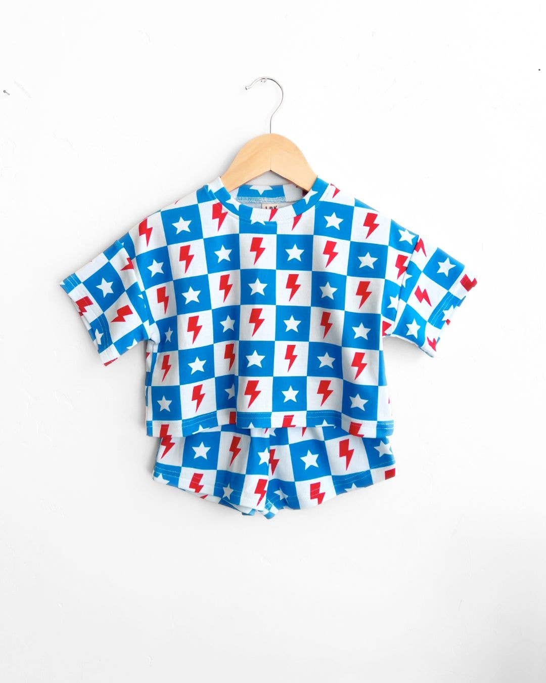 4th of July Kids Shorts Set | Checks & Stars
