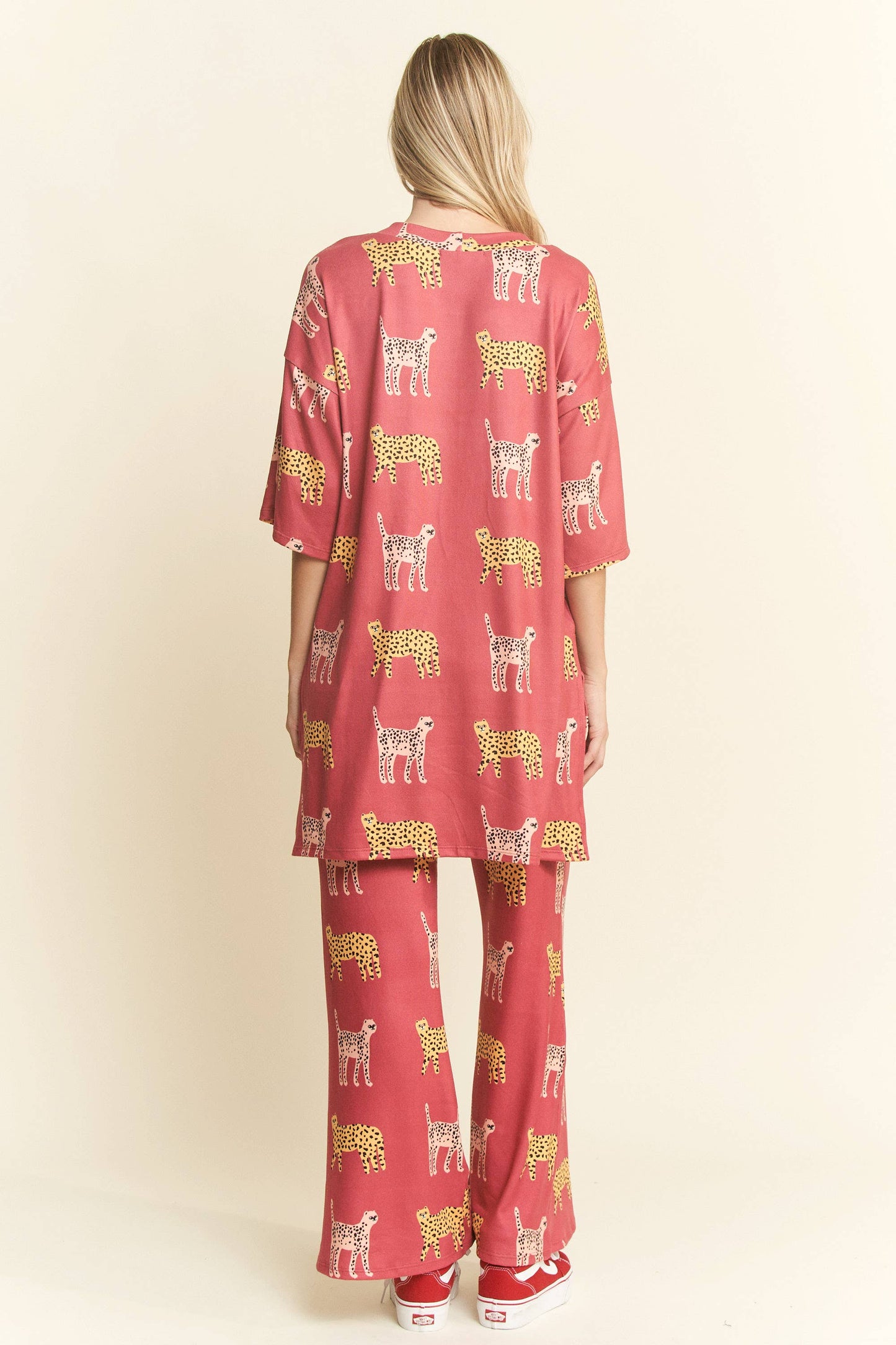 CHEETAH PRINT TOP-BOTTOM SET