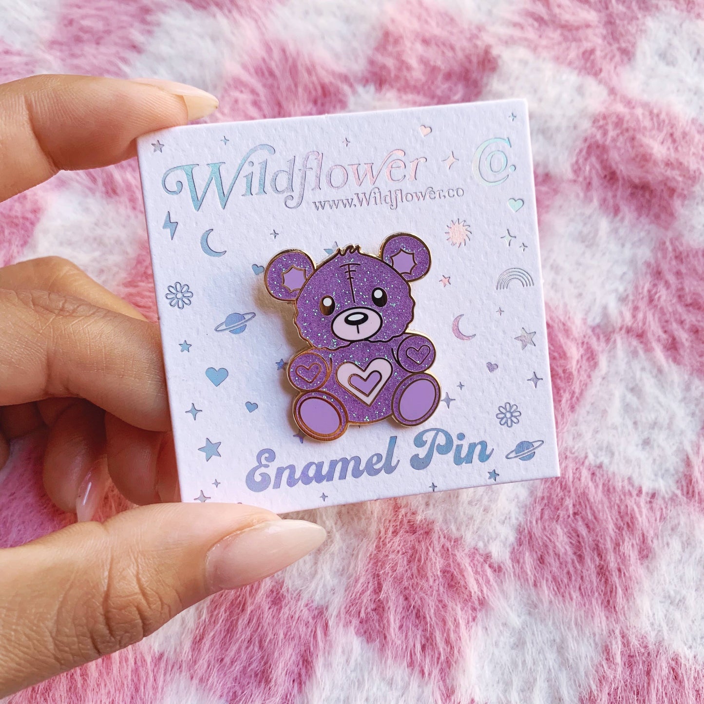 Teddy Bear Pin: Green