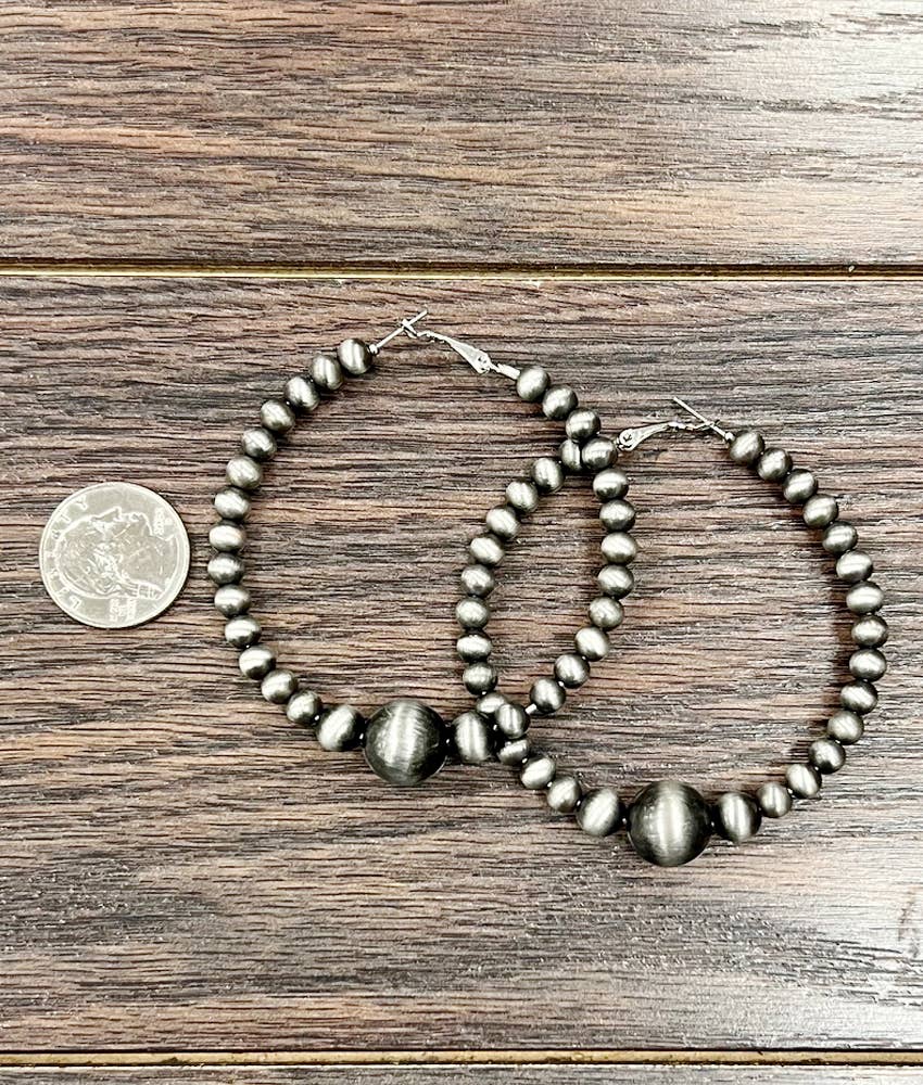 Handmade Navajo Hoop Earrings