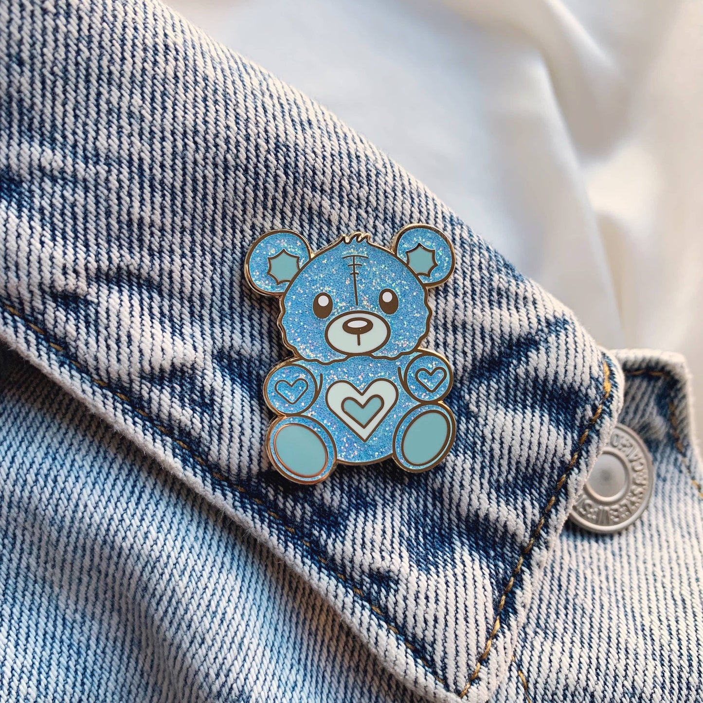 Teddy Bear Pin: Green