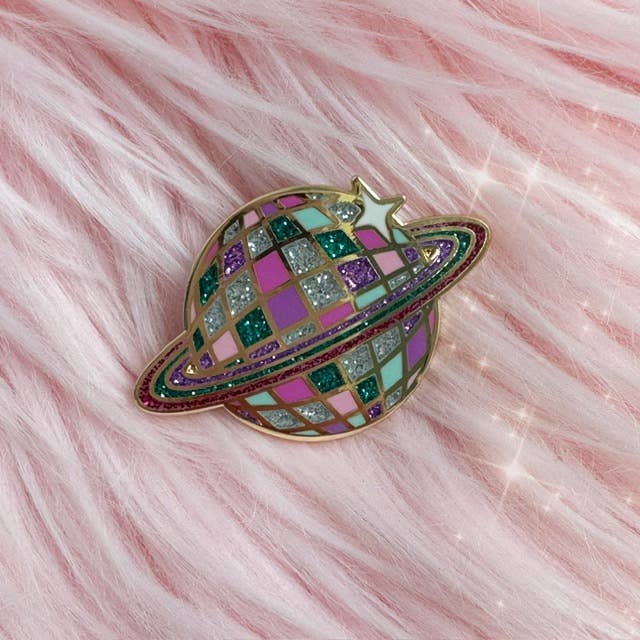 Disco Planet Enamel Pin
