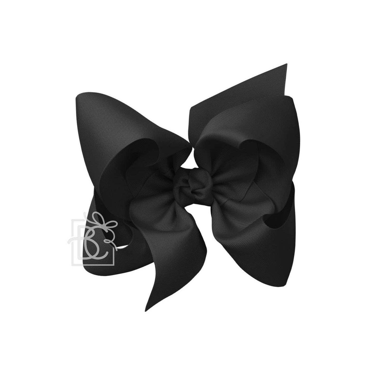 SIGNATURE GROSGRAIN BOW ON CLIP: BLACK