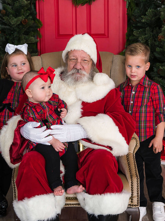 Boys Red Nicholas Plaid Long Sleeve Button Down Shirt